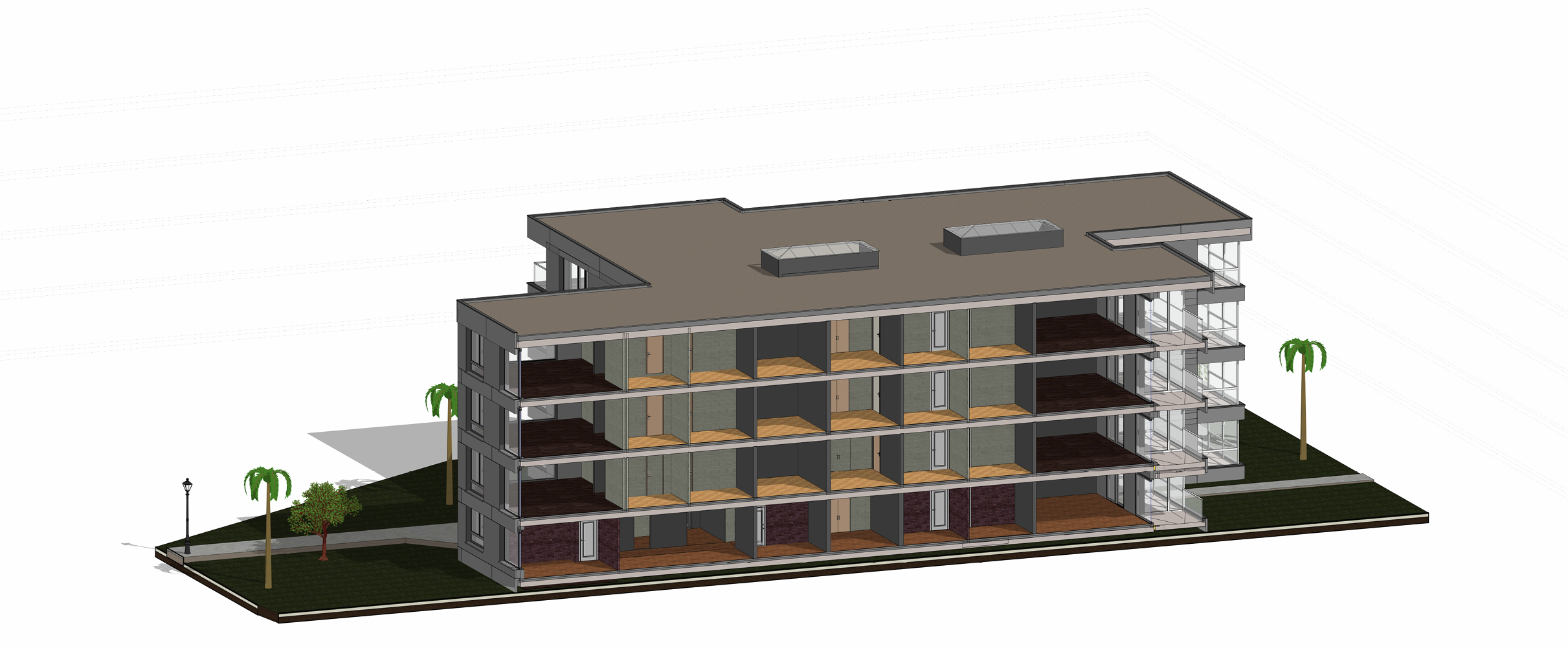 Plans d'étages de l'immeuble Corylus montrant l'organisation des plateaux